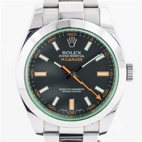 rolex milgauss green glass replacement